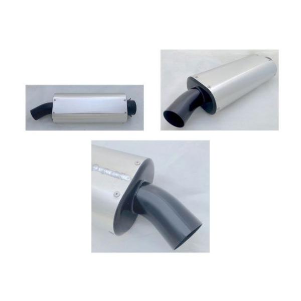 【メーカー直送】スーパーバイク 汎用 オールドスタイルサイレンサー Type-OW（300mm/80...
