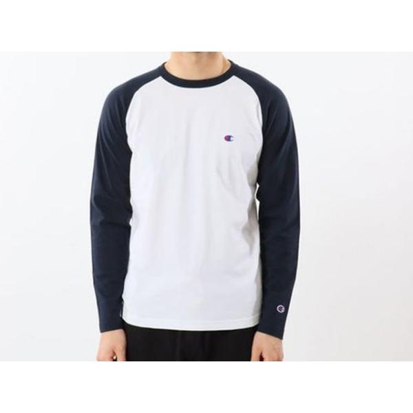 チャンピオン C3-Y429 RAGLAN L/S T-SHI（ネイビー） サイズ M champi...