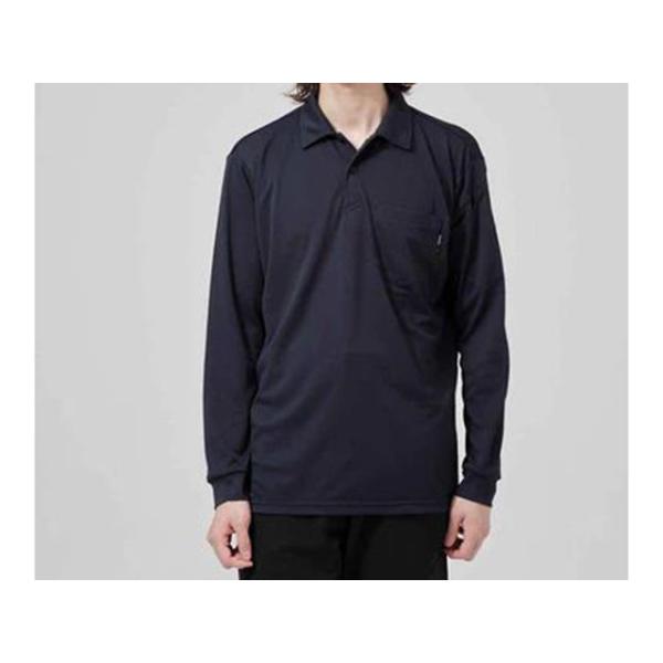 TSデザイン 6075 ドライロングスリーブポロシャツ（ネイビー） サイズ SS TS DESIGN