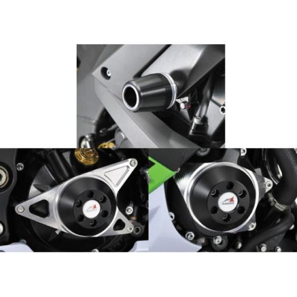 アグラス ZX-10R レーシングスライダー 4点SET C カラー ジュラコン/ホワイト タイプ ...