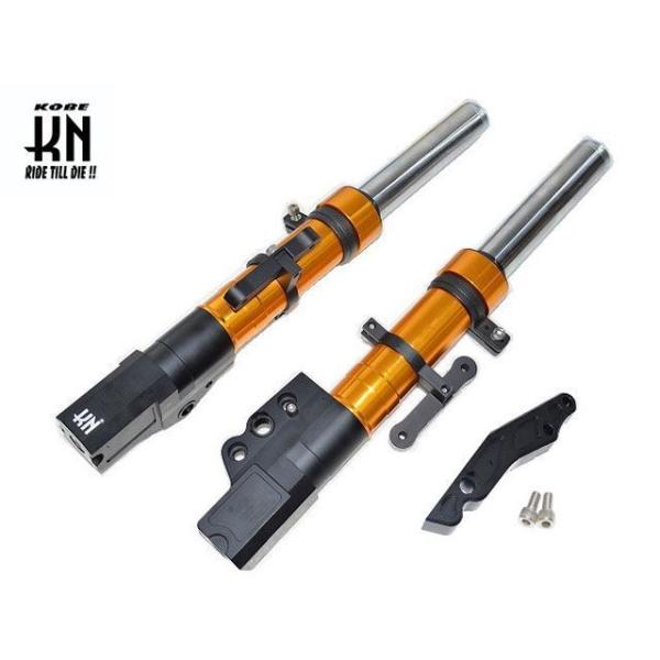 KN企画 シグナスX 4型 スーパーフロントフォーク 260mm/4potキャリパー カラー ゴール...