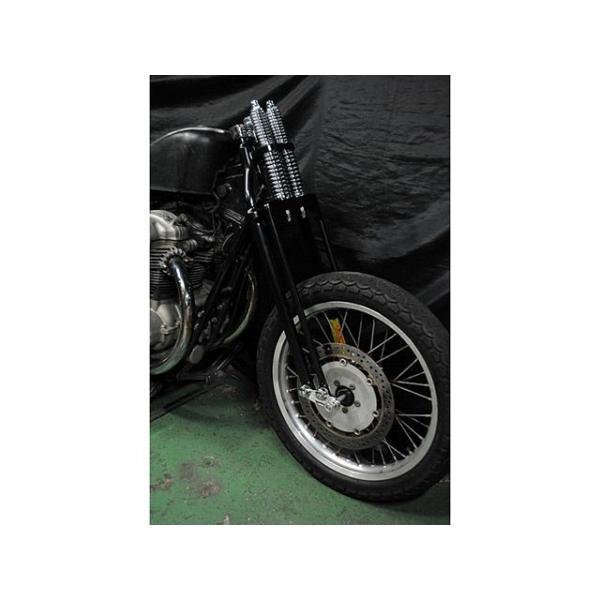 部品屋K&amp;W W650/400 W用スプリンガーフォークKIT カラー ブラック K&amp;W