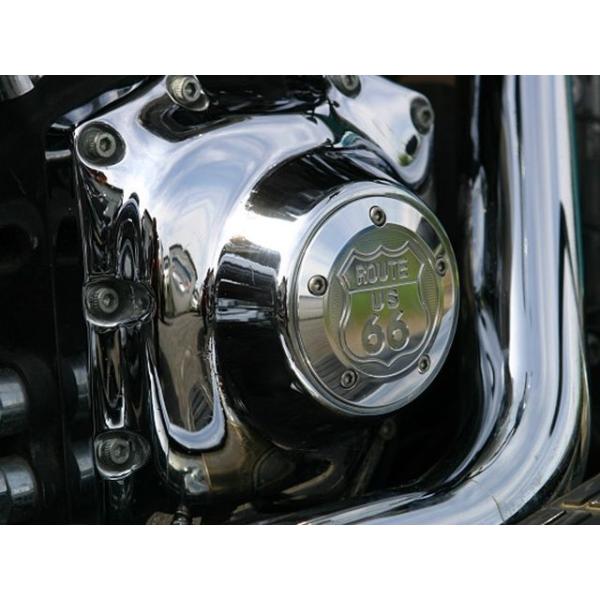 ミスミエンジニアリング ハーレー タイマーカバー ルート66 カラー アルミ タイプ 2穴（タテ） ...
