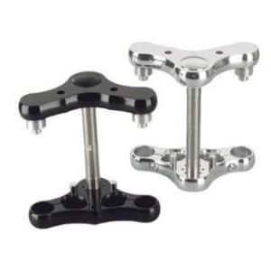 カスタムテック ハーレー ナローグライドトリプルツリー 39φレイク0° 仕様 ブラック KUSTO...