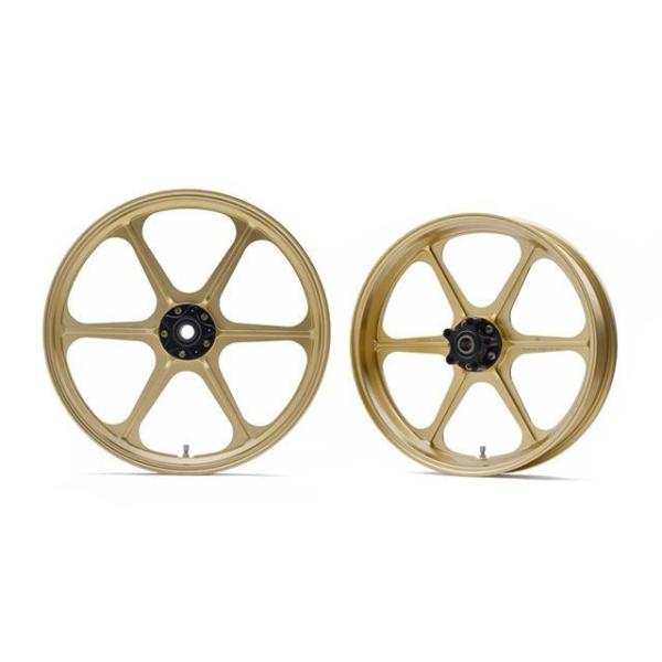 ベルファスト BG6 アルミニウム鍛造ホイール フロント・リアセット シングルディスク（ゴールド） ...