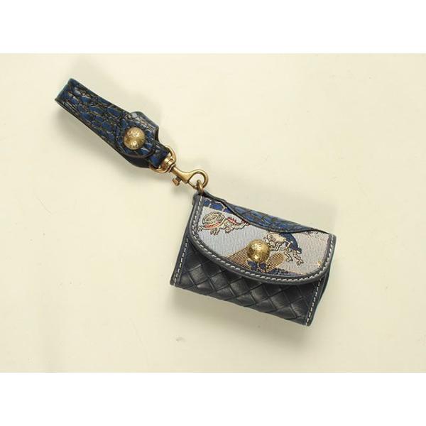 デグナー 【特価品】 花山 K-38K キーケース（百鬼夜行/ネイビー） DEGNER