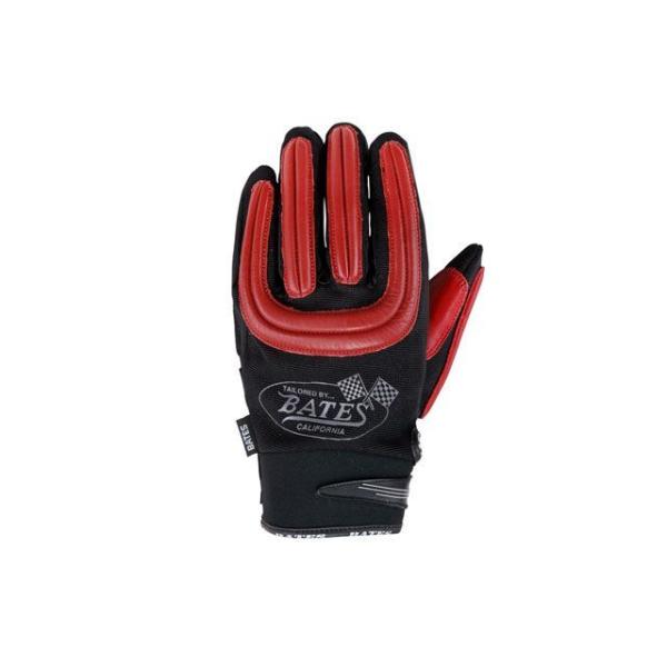 ベイツ BAG-M020ST メッシュ＆レザーグローブ（レッド） サイズ XL BATES