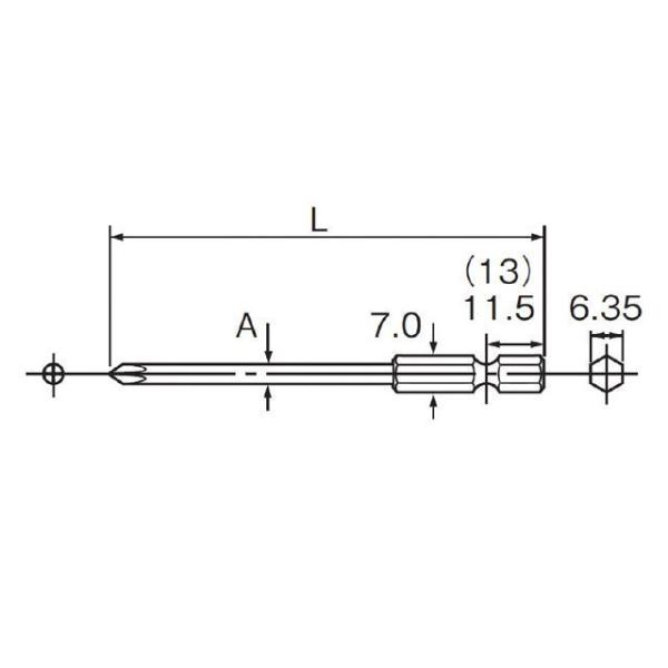 正規品／Panasonic EZ981 ドライバービット（+）#2X75 Panasonic バイク...