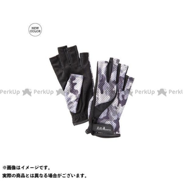 プロモンテ GB058U UVケアトレッキンググローブ フィンガーレス（ホワイトカモ） サイズ M ...