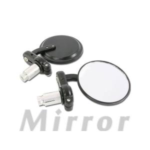 正規品／ライズコーポレーション 汎用 汎用 ボールジョイント バーエンドミラー 凸型レンズ 左右セット ブラック RISE CORPORATION …