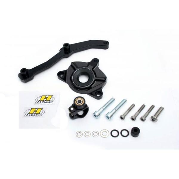 ハイパープロ Z1000 CNCステアリングダンパーステー 75mm/TYPE-3 ブラック HYP...