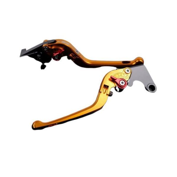 SPEEDRA アルミビレットアジャストレバーセット 3D可倒式（レバー本体：ゴールド） アジャスタ...