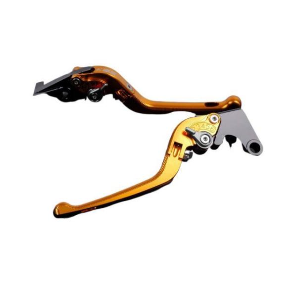 SPEEDRA アルミビレットアジャストレバーセット 3D可倒式（レバー本体：ゴールド） アジャスタ...