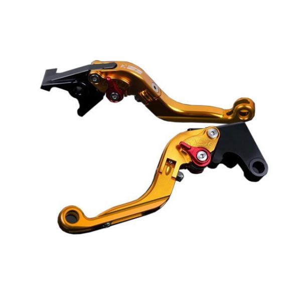 SPEEDRA アルミビレットアジャストレバーセット 可倒延長式（レバー本体：ゴールド） アジャスタ...