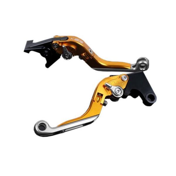 SPEEDRA アルミビレットアジャストレバーセット 可倒延長式（レバー本体：ゴールド） アジャスタ...