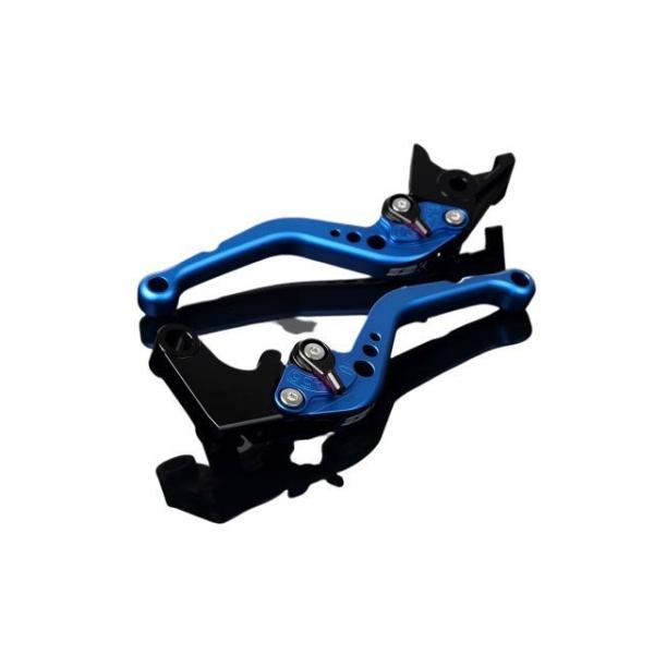 SPEEDRA アルミビレットアジャストレバーセット スタンダード可倒式（レバー本体：マットブルー）...