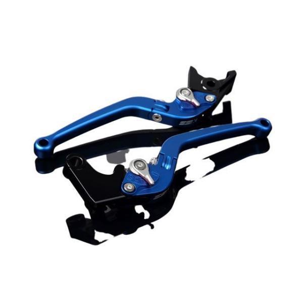 SPEEDRA アルミビレットアジャストレバーセット スタンダード可倒式（レバー本体：マットブルー）...