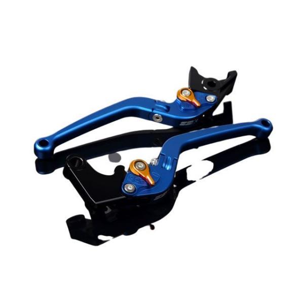 SPEEDRA アルミビレットアジャストレバーセット スタンダード可倒式（レバー本体：マットブルー）...