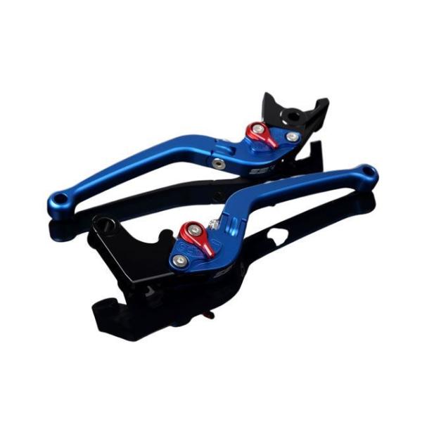 SPEEDRA アルミビレットアジャストレバーセット スタンダード可倒式（レバー本体：マットブルー）...