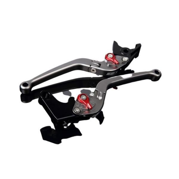 SPEEDRA アルミビレットアジャストレバーセット スタンダード可倒式（レバー本体：マットチタン）...