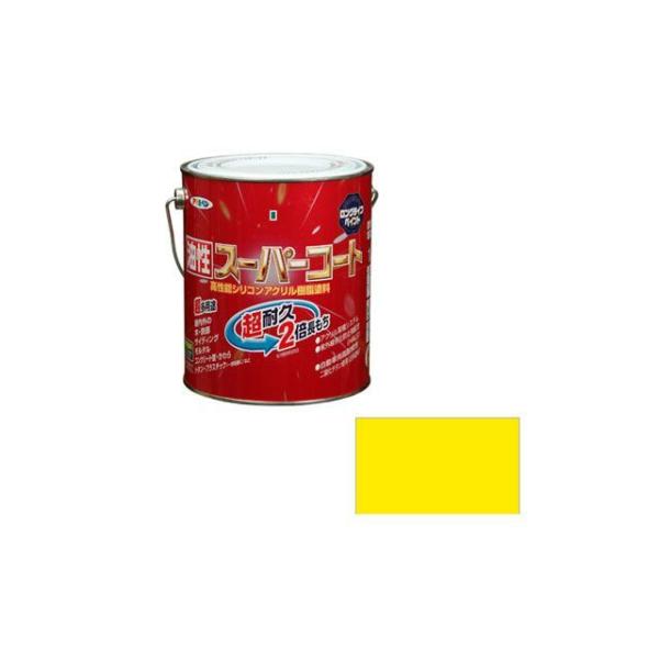 正規品／アサヒペン 油性スーパーコート 1.6L（黄色） asahipen 日用品