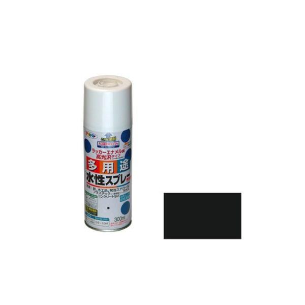 正規品／アサヒペン 水性多用途スプレー 300mL（ツヤ消し黒） asahipen 日用品