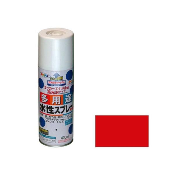 正規品／アサヒペン 水性多用途スプレー 420mL（赤） asahipen 日用品