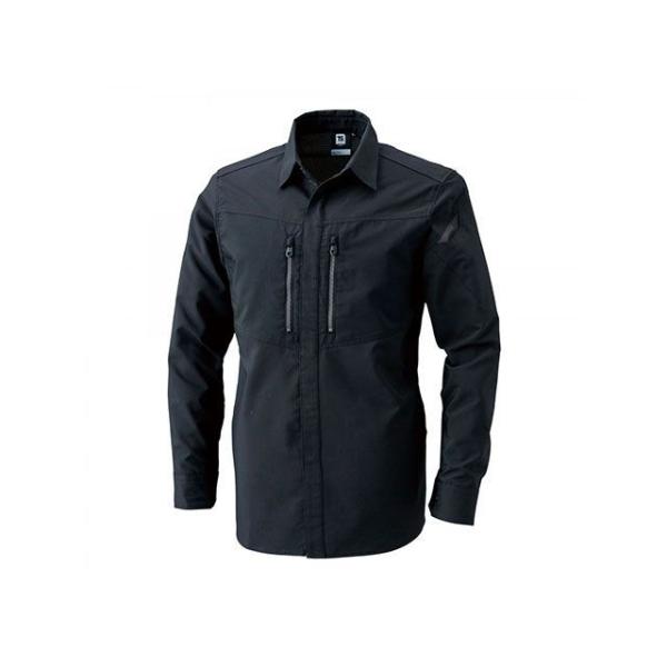 TSデザイン ハイブリッドストレッチシャツ（ブラック×ブラック） サイズ 4L TS DESIGN