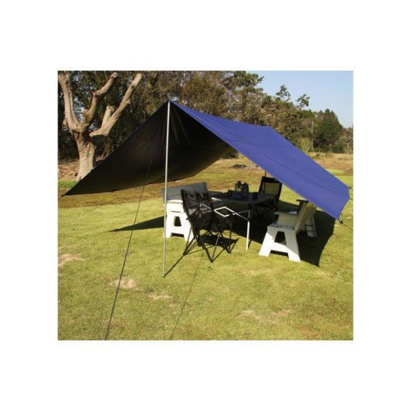 【特価品】ダンロップ アウトドア サマーシールド遮光タープ（ネイビー） DUNLOP