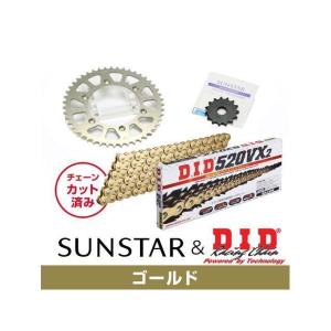 サンスター TT250R KD36103 スプロケット＆チェーンキット ゴールド