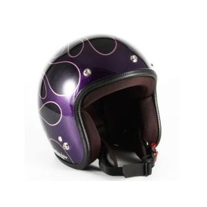 72JAM JET HELMET 72ジャムジェット FLAMES カラー ブラック 72JAM