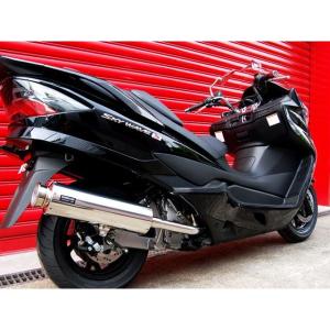 スティード400（STEED） ターンアウトマフラー（ブラック） エンド付き