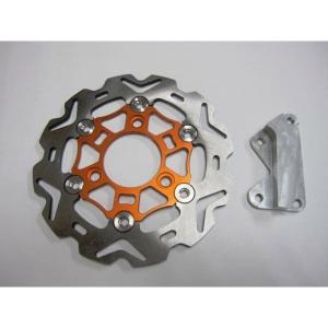 高品質]フローティングステンレスビッグディスクローター190mm赤+