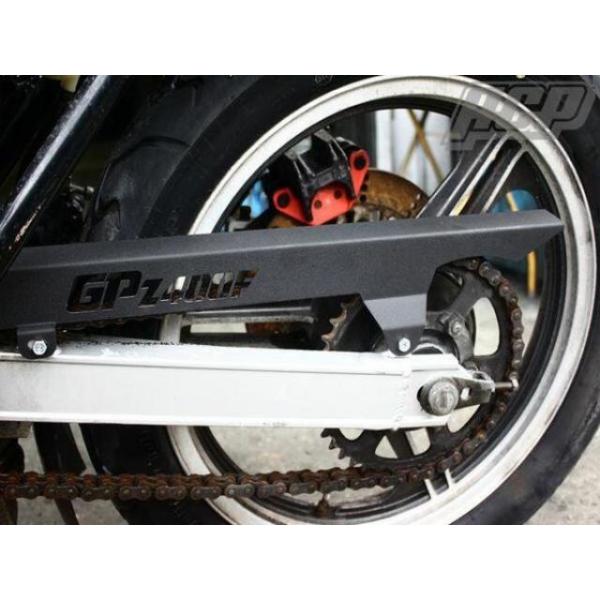 ACP GPZ400F GPZ400F ロゴ入り チヂミ塗装 チェーンケース カラー 黒 ACP