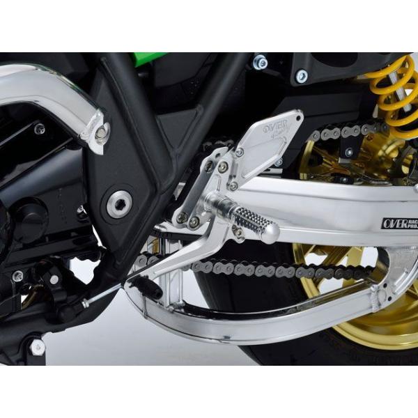 オーバーレーシング バックステップ 4ポジション タイプ2 カラー シルバー OVER RACING