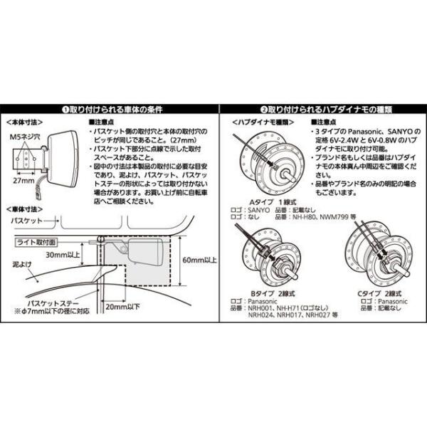 正規品／パナソニック（自転車） 自転車 ハブダイナモ車用ライト（ハブダイナモ専用LEDライト）NSK...