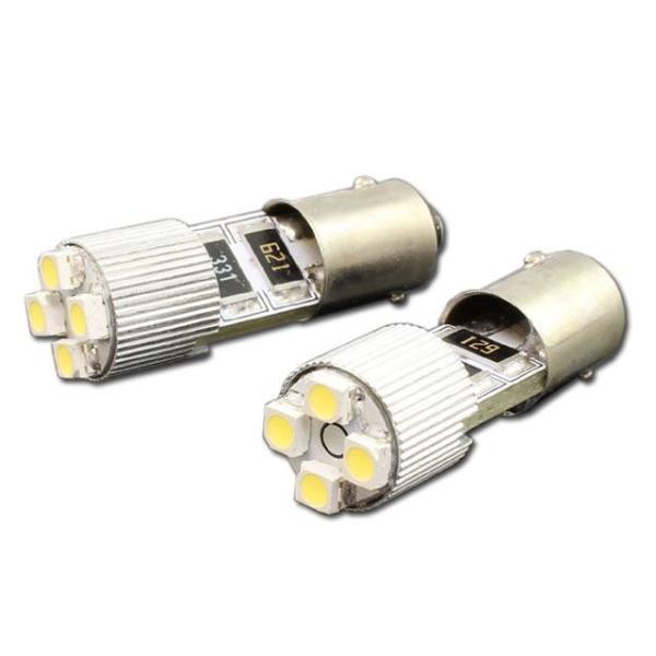 正規品／ライズコーポレーション 汎用 BA9S 4連 SMD/LEDバルブ 2個セット アルミ製 ヒ...