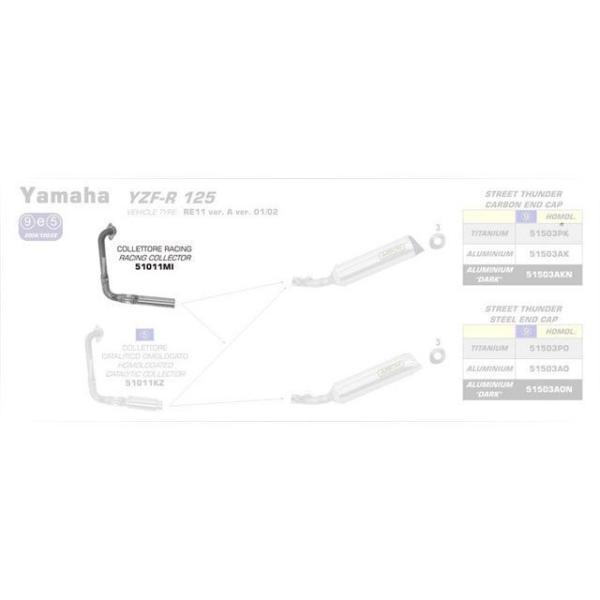 正規品／アロー YAMAHA YZF-R 125 14 STAINLESS STEEL COLLEC...