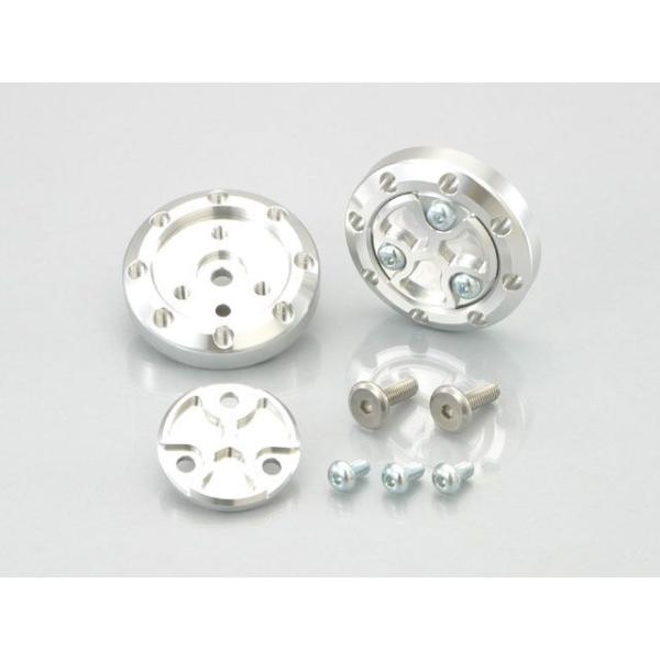 キタコ CYGNUS X/SR（FI） サイドマーカープレートセット カラー シルバー KITACO