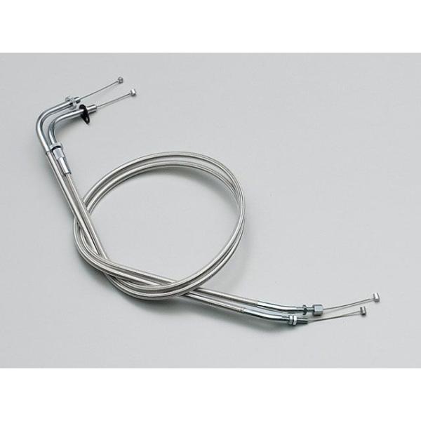 ハリケーン XV1600ロードスター スロットルケーブル W 50mmロング（ステンレスメッシュ） ...