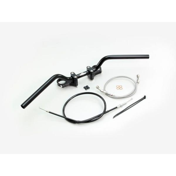 ハリケーン YZF-R25 BMコンチ2型 バーハンドルキット カラー ブラック（フルステンレスブレ...