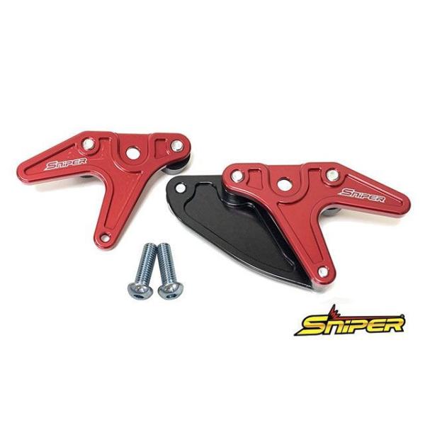 スナイパー レーシングスタンドフック 赤 スプロケットガード付 タイプB 汎用 SNIPER