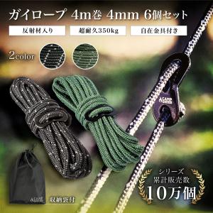 CAMP GREEB パラコード ガイロープ 4mm 4m巻 6個セット