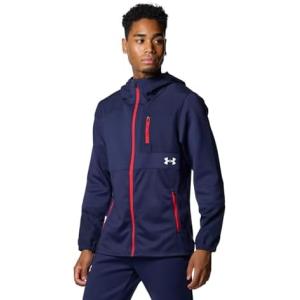 アンダーアーマー(UNDER ARMOUR) ハイブリッド フルジップジャケット メンズ 1381264 ネイビー XXLサイズ｜campista