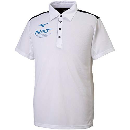 Mizuno トレーニングウェア N-XT ポロシャツ 半袖 細身 吸汗速乾 32JA9275 ホワ...