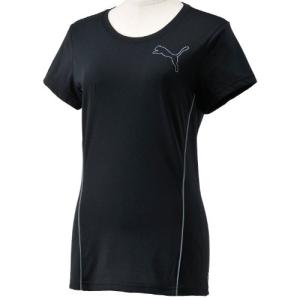 プーマ(PUMA) ロゴ 半袖Tシャツ 510254 レディース 01 ブラック/タービュランス Sサイズ