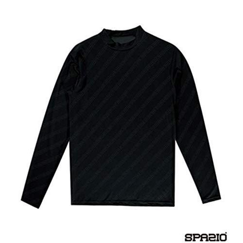 SPAZIO ストライプ ロゴインナーシャツ GE-0506 Lサイズ 02ブラック スパッツィオ