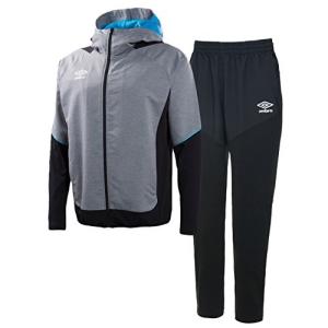 アンブロ UMBRO COMBO テクニカルジャケット＆パンツ上下セットチャコール杢/ブラック UBS2761-MCHC-UBS2760P-BLK M