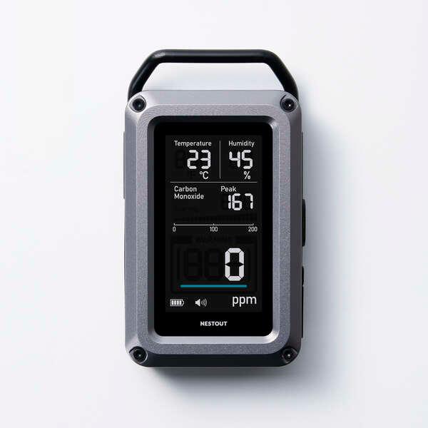 NEST OUT 一酸化炭素チェッカー　3in1　温度計・湿度計付き ELECOM　エレコム　日本製...
