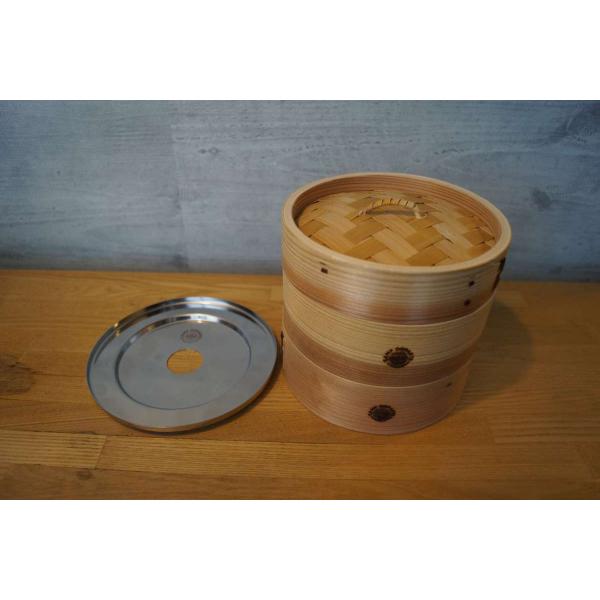 「蒸しぇら」15ｃｍ用蒸シェラカッププレート＆15ｃｍ中華セイロ（2段）セット　OOPARTS　シェ...